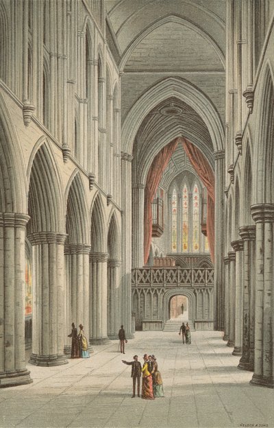 The Nave, Glasgow Cathedral by English School